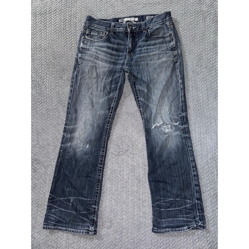 BKE Buckle Carter Mens Jeans BootLeg Distressed Cowboy Size‎ 32 S
